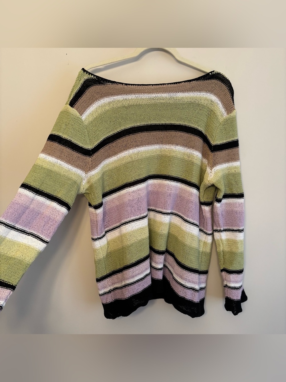 Vintage striped boatneck/slouchy sweater